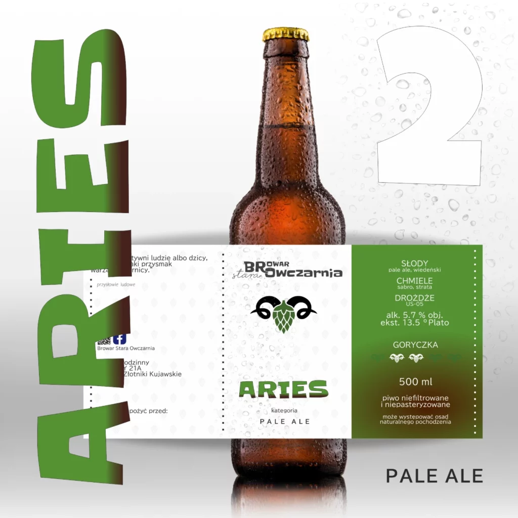 Rzemieślnicze piwo typu PALE ALE - Aries