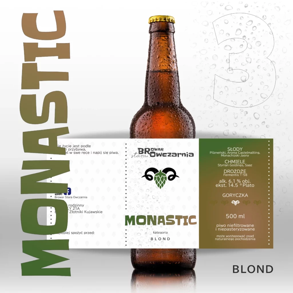 Rzemieślnicze piwo typu BLOND - Monastic