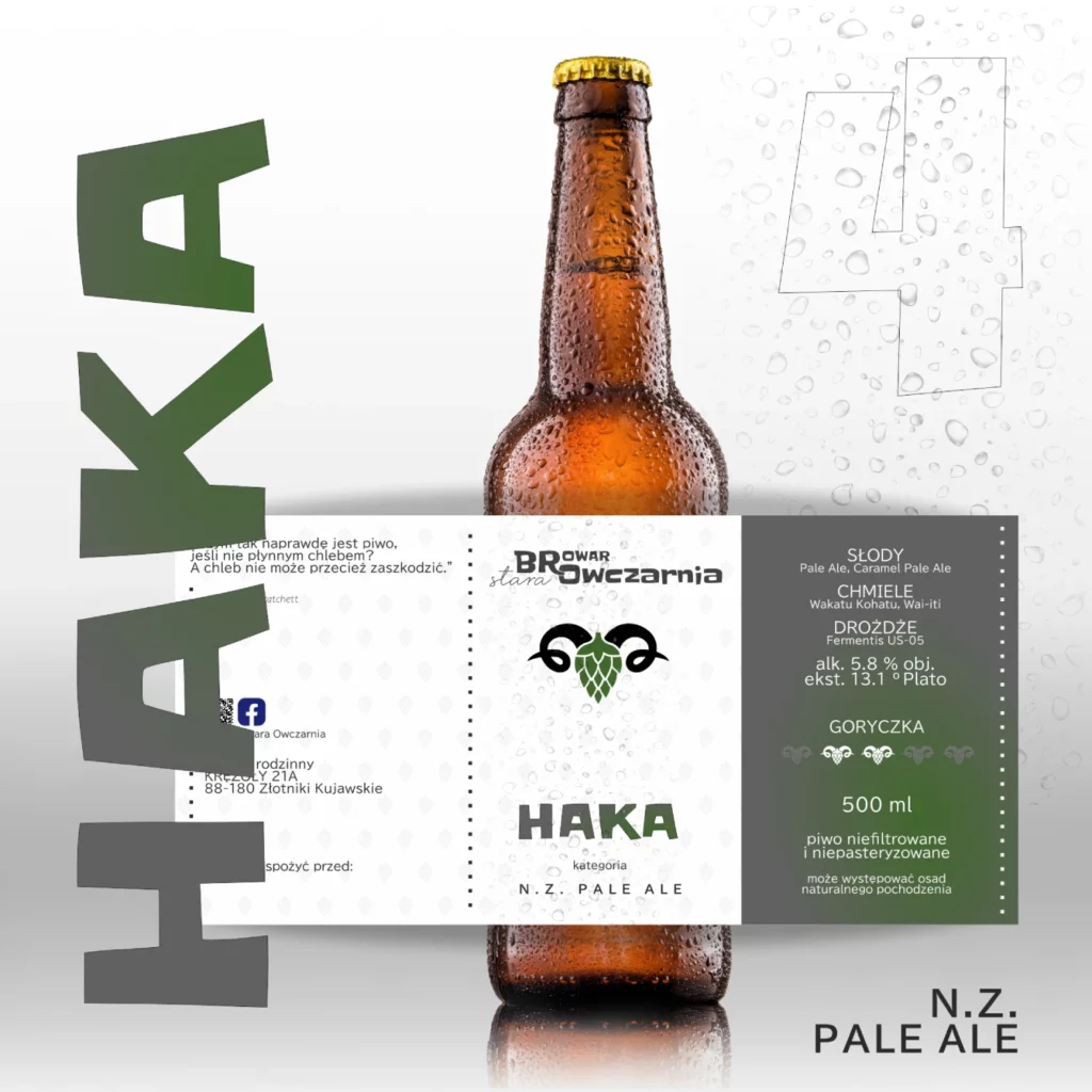 Rzemieślnicze piwo typu N.Z. PALE ALE - Haka